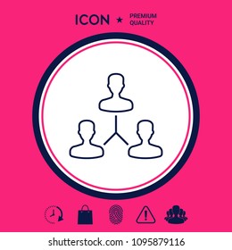 Human connection symbol. Line icon