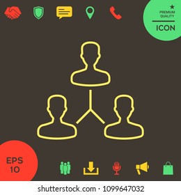 Human connection symbol. Line icon