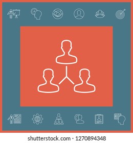 Human connection symbol. Line icon. Graphic elements for your design