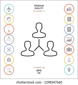 Human connection symbol. Line icon. Graphic elements for your design