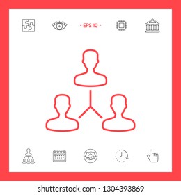 Human connection symbol. Line icon. Graphic elements for your design