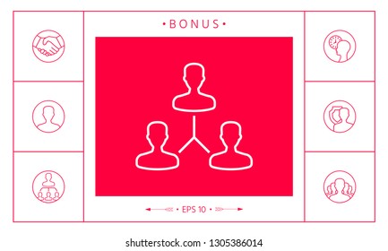 Human connection symbol. Line icon. Graphic elements for your design