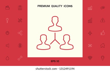 Human connection symbol. Line icon. Graphic elements for your design