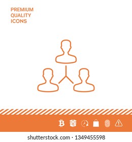 Human connection symbol. Line icon. Graphic elements for your design