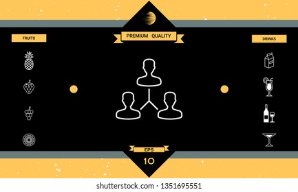 Human connection symbol. Line icon. Graphic elements for your design