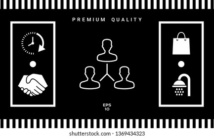 Human connection symbol. Line icon. Graphic elements for your design