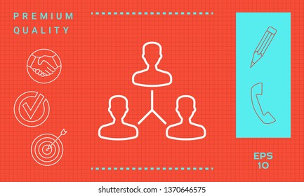 Human connection symbol. Line icon. Graphic elements for your design