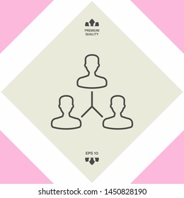 Human connection symbol. Line icon. Graphic elements for your design