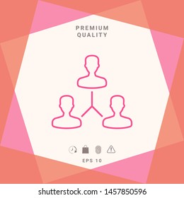 Human connection symbol. Line icon. Graphic elements for your design