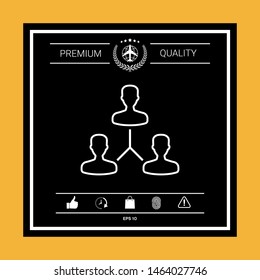 Human connection symbol. Line icon. Graphic elements for your design