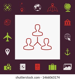 Human connection symbol. Line icon. Graphic elements for your design