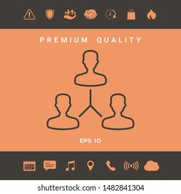 Human connection symbol. Line icon. Graphic elements for your design