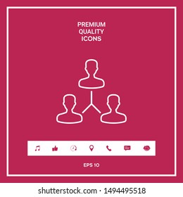 Human connection symbol. Line icon. Graphic elements for your design