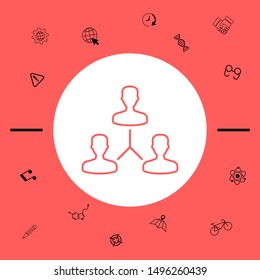 Human connection symbol. Line icon. Graphic elements for your design