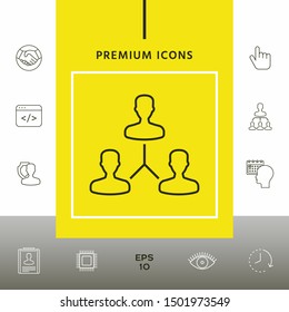 Human connection symbol. Line icon. Graphic elements for your design