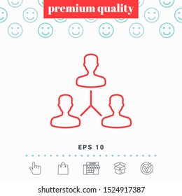 Human connection symbol. Line icon. Graphic elements for your design