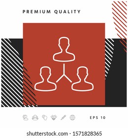 Human connection symbol. Line icon. Graphic elements for your design