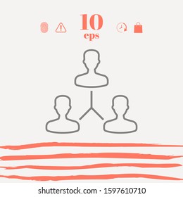 Human connection symbol. Line icon. Graphic elements for your design