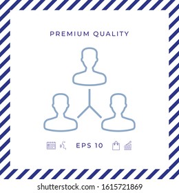 Human connection symbol. Line icon. Graphic elements for your design