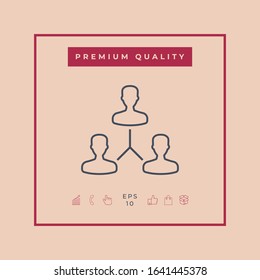 Human connection symbol. Line icon. Graphic elements for your design