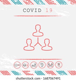 Human connection symbol. Line icon. Graphic elements for your design