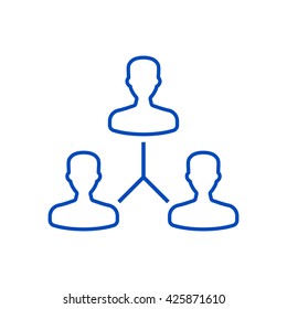 Human connection symbol. Line icon.