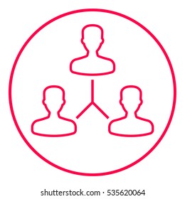 Human connection symbol. Line icon