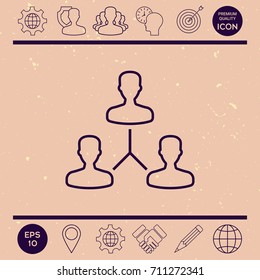 Human connection symbol. Line icon