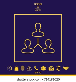 Human connection symbol. Line icon