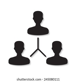 Human connection symbol. Vector icon.