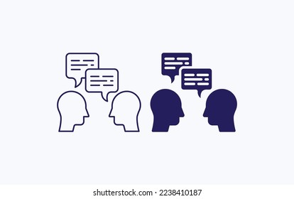 Human Conversation vector illustration icon