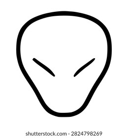 Human Cranium Skull Outline Line Art