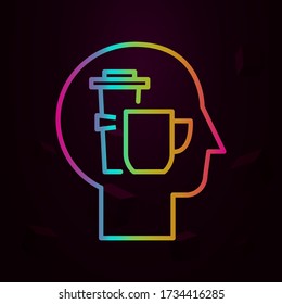 Human, cups in mind nolan icon Simple thin line, outline vector of Human mind icons for ui and ux, website or mobile application