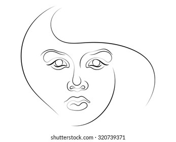 Human Curves Series Stylized Sketch Female Stock Vector (Royalty Free ...