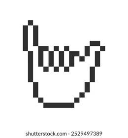 menschliche niedliche Hand Pixel Kunst