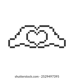 human cute hand pixel art