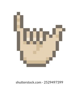 menschliche niedliche Hand Pixel Kunst