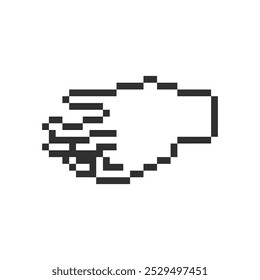 Pixel de mano linda humana