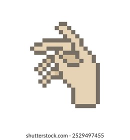Pixel de mano linda humana