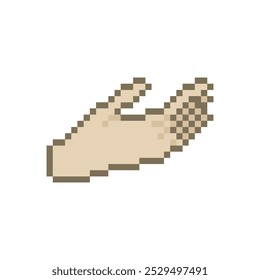 Pixel de mano linda humana