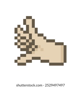 Pixel de mano linda humana