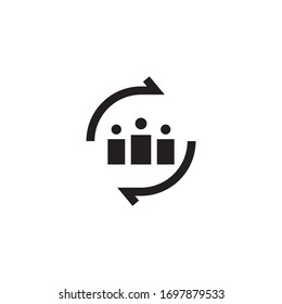 Human cycle logo template vector icon design