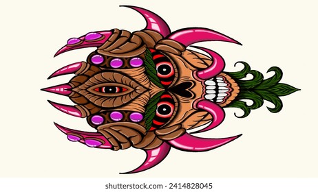 Menschlicher Tod durch Illustration zu Logo oder Design