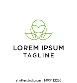 Human dental Abstract design logo template. Dental Nature Logo.