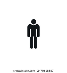 Human depressed simple glyph icon. Vector solid isolated black illustration.