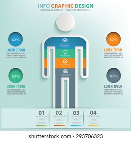 Human design info graphic design,clean vector