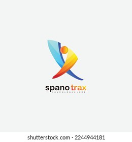 human design with initial x logo vector illustration