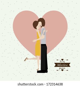 human design over dotted  background vector illustration 