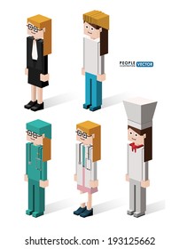 Human design over white background, vector illustration