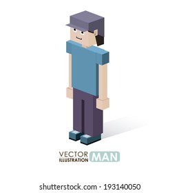 Human design over white background, vector illustration